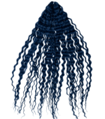 Golen Deep Wave Fluffy Braiding Hair - Colour Dark Blue - Image 4