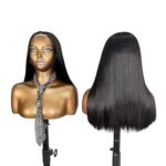 Golen Hair Bone Straight Vietnamese Hair Wig 18 Inch 2x6 Lace Wig Glueless Human Hair Wigs Raw Vietnamese Human Hair Bone Straight Wig Natural Black - Image 6