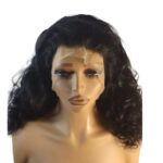 Golen Hair 99J Bouncy Afro Curls Human Hair Wig – 350 Density Afro Curly Hair Wig with Big Bouncy Burgundy Curls - Image 5