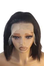 Golen Hair Short Human Hair Wig – 12 Inch Black Bone Straight Vietnamese Bob Wig 13×6 Lace Frontal - Image 6