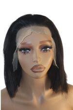 Golen Hair Short Human Hair Wig – 12 Inch Black Bone Straight Vietnamese Bob Wig 13×6 Lace Frontal - Image 5