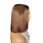 Golen Hair 10 Inch Short Human Hair Wig – Vietnamese Bone Straight T1B/4 Color 2×6 Lace Bob Wig, Glueless Human Hair Bob Wig - Image 5