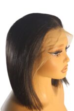 Golen Hair Short Human Hair Wig – 12 Inch Black Bone Straight Vietnamese Bob Wig 13×6 Lace Frontal - Image 4