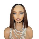 Golen Hair 10 Inch Short Human Hair Wig – Vietnamese Bone Straight T1B/4 Color 2×6 Lace Bob Wig, Glueless Human Hair Bob Wig - Image 4