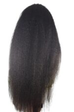 Kinky Straight Human Hair Wig 13x4 Lace Front 20 Inch 350 Density by Golen Hair – Natural Black Virgin Kinky Straight Hair Extensions - Image 7
