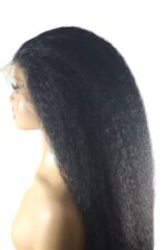 Kinky Straight Human Hair Wig 13x4 Lace Front 20 Inch 350 Density by Golen Hair – Natural Black Virgin Kinky Straight Hair Extensions - Image 6