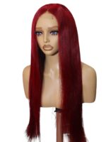 Golen Hair Vietnamese Bone Straight Hair Wig 26 Inch 99J | 2x6 Lace Closure Glueless Human Hair Wig | Raw Vietnamese Human Hair - Image 8