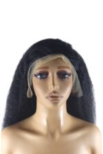Kinky Straight Human Hair Wig 13x4 Lace Front 20 Inch 350 Density by Golen Hair – Natural Black Virgin Kinky Straight Hair Extensions - Image 5