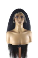 Kinky Straight Human Hair Wig 13x4 Lace Front 20 Inch 350 Density by Golen Hair – Natural Black Virgin Kinky Straight Hair Extensions - Image 2
