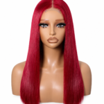 Golen Hair Premium Vietnamese Bone Straight Wig 18 Inch 99J Burgundy | 100% Raw Human Hair | 2x6 Lace Glueless Wig for Women