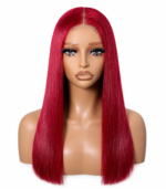 Golen Hair Premium Vietnamese Bone Straight Wig 18 Inch 99J Burgundy | 100% Raw Human Hair | 2x6 Lace Glueless Wig for Women