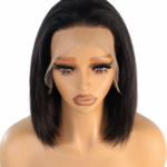 Golen Hair Short Human Hair Wig – 12 Inch Black Bone Straight Vietnamese Bob Wig 13×6 Lace Frontal