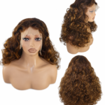 Golen Hair Black Bouncy Curls Human Hair Wig – 20 Inch 350 Density Big Bouncy Curl Wig