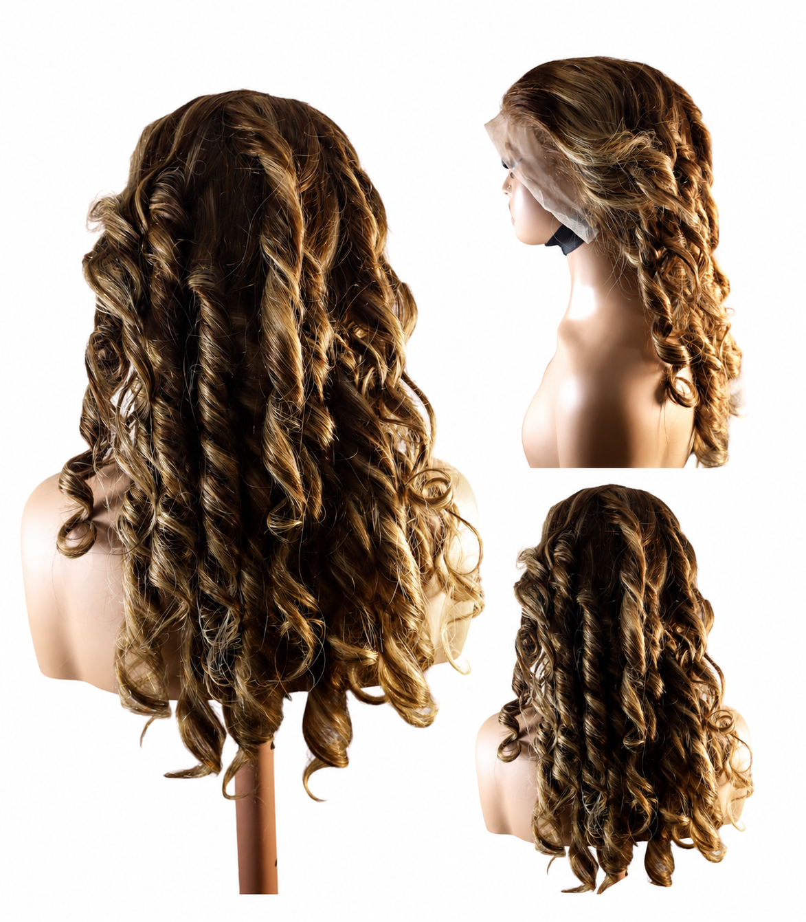 ChatGPT Image May 11, 2026, 12_09_36 PM Golen Hair 12 Inch Bouncy Curls Human Hair Wig – 13x4 Lace Front Wig 250 Density Bouncy Curl Wig - Image 1